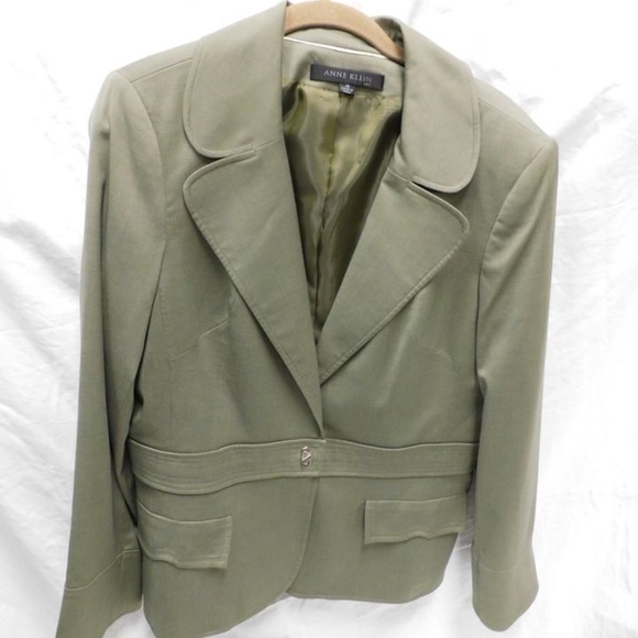 Anne Klein Lined Green Blazer Jacket (Brand New) (Size 14 Women's) - Picture 2 of 4
